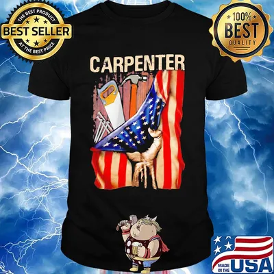 Carpenter American flag independence day shirt
