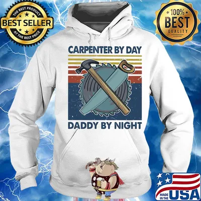 Carpenter by dad daddy by night mechanic vintage retro s Hoodie