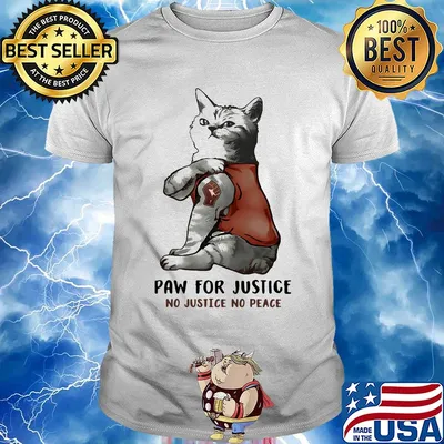 Cat juneteenth paw for justice no justice no peace shirt