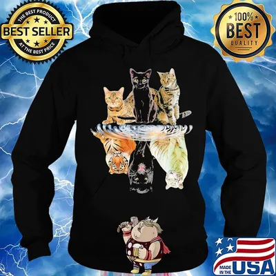 Cats water reflection tigers s Hoodie