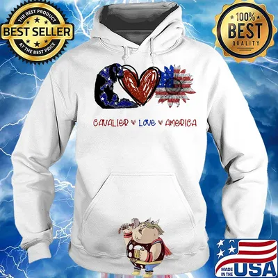 Cavalier love america 4th of july independence day s Hoodie