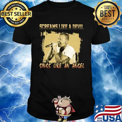 Chester bennington screams like a devil sings like an angel shirt