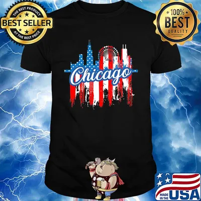 Chicago American flag independence day shirt