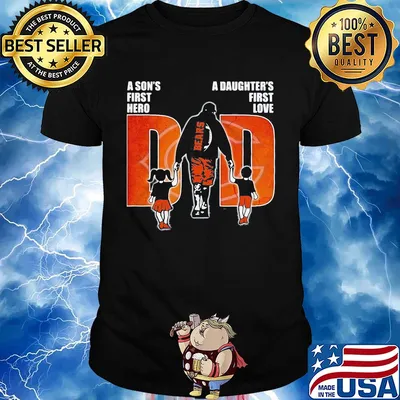 Chicago bears a son's first hero a daughter's first love dad happy father's day shirt