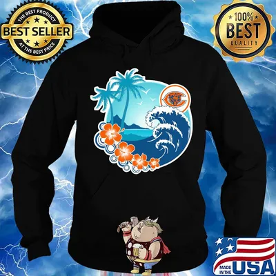 Chicago bears holiday beach flowers s Hoodie