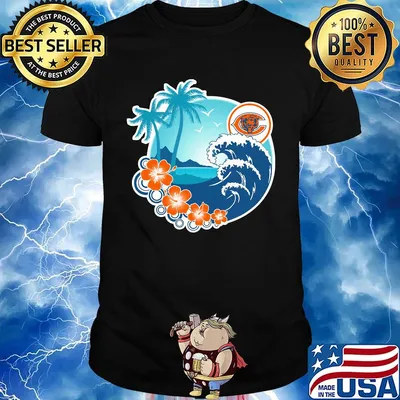 Chicago bears holiday beach flowers shirt