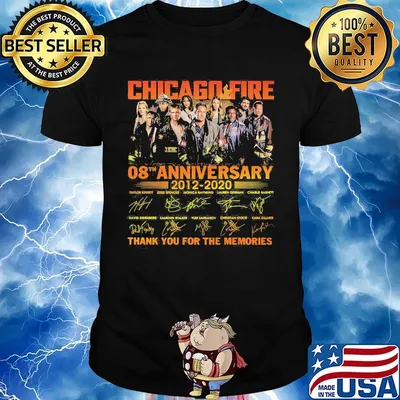 Chicago fire 08th anniversary 2012 2020 thank you for the memories signatures shirt