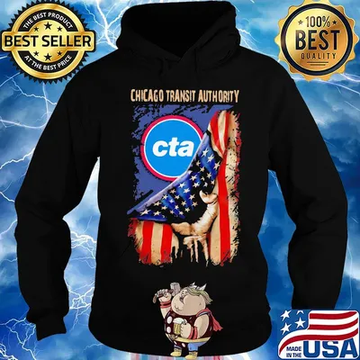 Chicago transit authority american flag independence day s Hoodie
