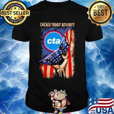 Chicago transit authority american flag independence day shirt