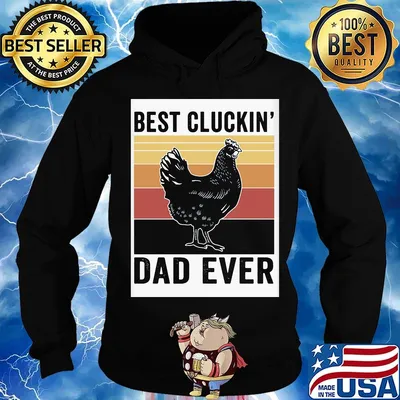 Chicken best cluckin dad ever vintage retro s Hoodie