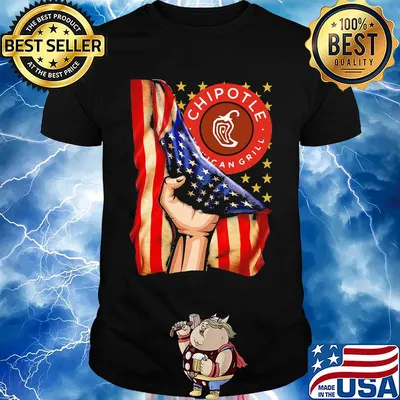 Chipotle mexican grill american flag independence day shirt