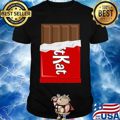 Chocolate kitkat bar funny halloween outfit cosplay shirt