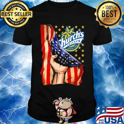 Church's chicken american flag independence day shirt