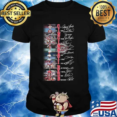 Cincinna tireds team Johnny bench Frank Robinson signature shirt