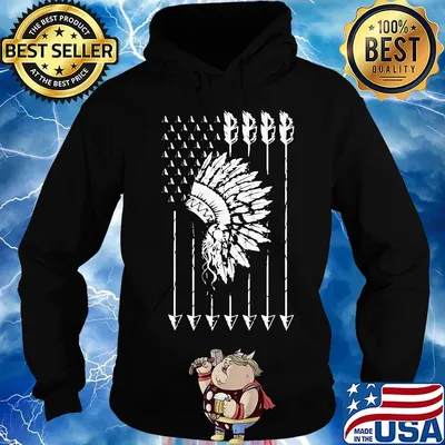 Cool Native American Arrow And Teepee Flag Shirt Hoodie