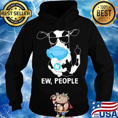 Cow mask hug soap ew people s Hoodie