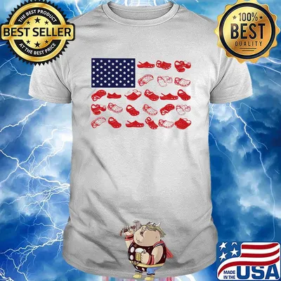 Crocs american flag independence day shirt