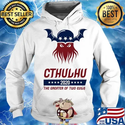 Cthulhu 2020 the greater of two evils stars s Hoodie