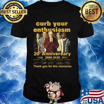 Curb your enthusiasm 20th anniversary 2000 2020 thank you for the memories signatures shirt