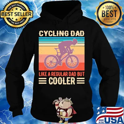Cycling dad like a regular dad but cooler happy father's day vintage retro s Hoodie