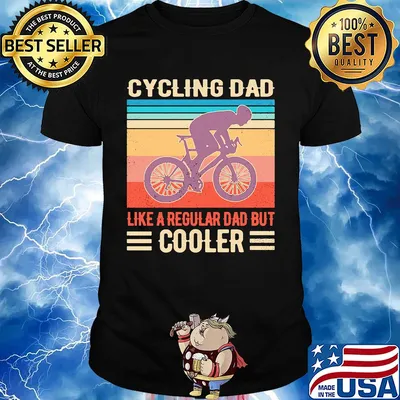 Cycling dad like a regular dad but cooler happy father's day vintage retro shirt
