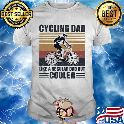 Cycling dad like a regular dad but cooler vintage retro shirt