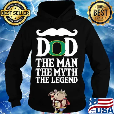 Dad the man the myth the legend oregon ducks happy father's day beard s Hoodie