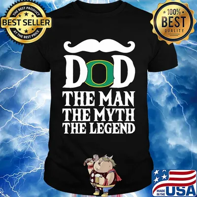 Dad the man the myth the legend oregon ducks happy father's day beard shirt