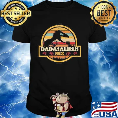 Dadasaurus Rex Dinosaur Father's Day Vintage Retro Shirt