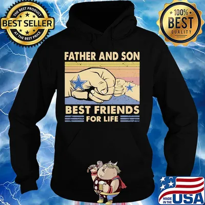 Dallas cowboys father and son best friends for life happy father's day vintage retro s Hoodie