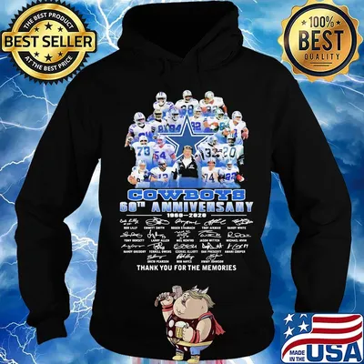 Dallas cowboys football 60th anniversary 1960 2020 thank you for the memories signatures s Hoodie