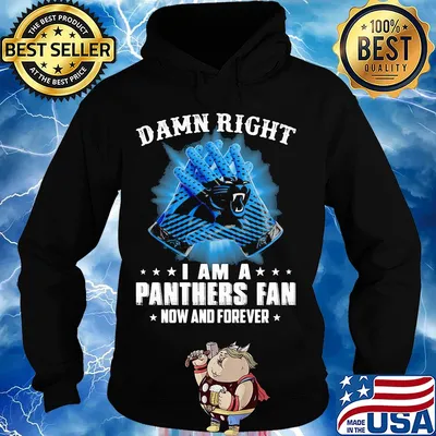 Damn right I am a Carolina Panthers fan now and forever stars s Hoodie