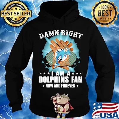 Damn right i am a miami dolphins football fan now and forever stars s Hoodie