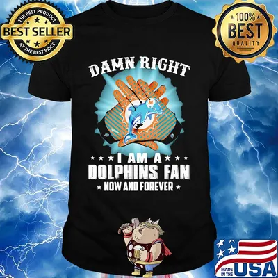 Damn right i am a miami dolphins football fan now and forever stars shirt