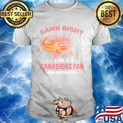 Damn right i am a montreal canadiens fan now and forever stars shirt
