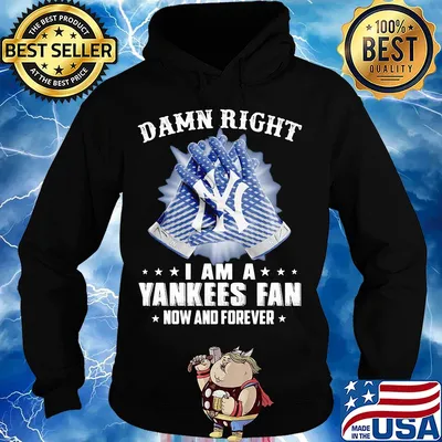 Damn right I am a new york yankees fan now and forever stars s Hoodie