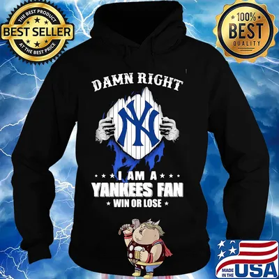 Damn right I am a new york yankees fan win or lose stars s Hoodie