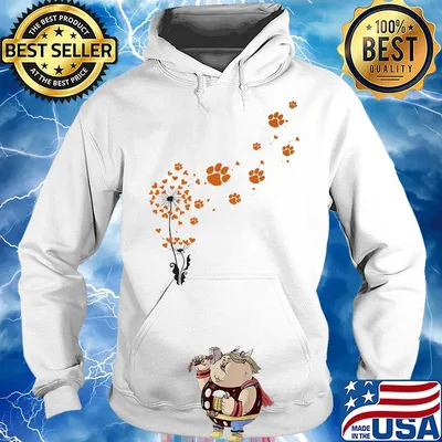 Dandelion flower clemson tigers football hearts s Hoodie