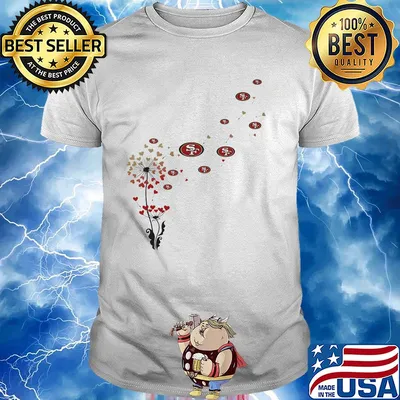 Dandelion flower san francisco 49ers football shirt