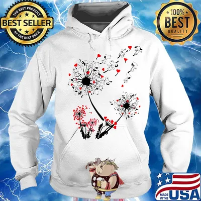 Dandelion flower snoopy hearts s Hoodie