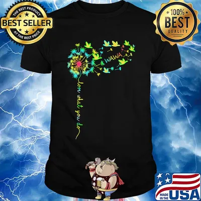 Dandelion flower wawa love what you do shirt