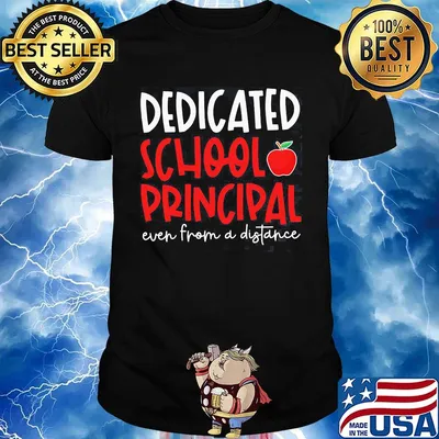 Dedicated school pringcipal even from a diftapce apples shirt