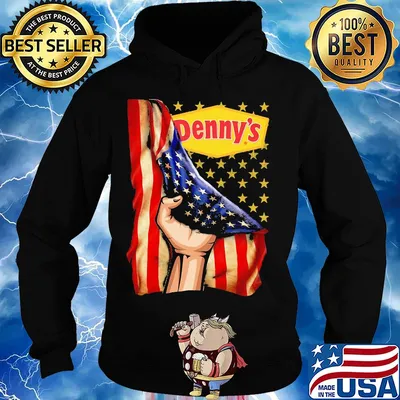 Denny's american flag independence day s Hoodie