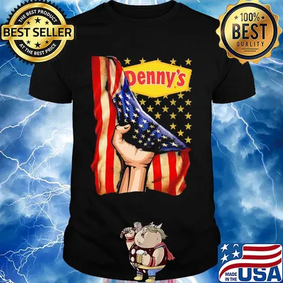 Denny's american flag independence day shirt