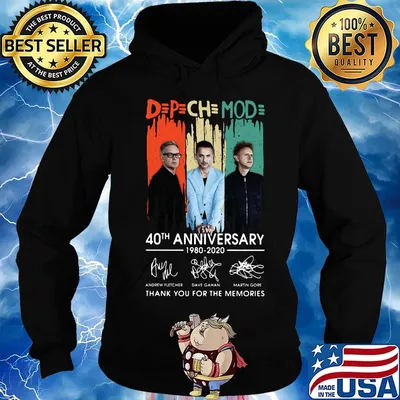 Depeche mode 40th anniversary 1980 2020 thank you for the memories signatures s Hoodie