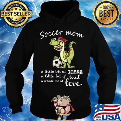 Dinosaur soccer mom a little bit of crazy a little bit of loyd a whole lot of love s Hoodie