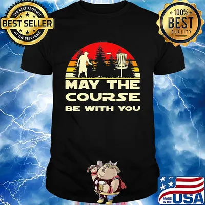 Disc golf may the course be with you vintage retro shirt