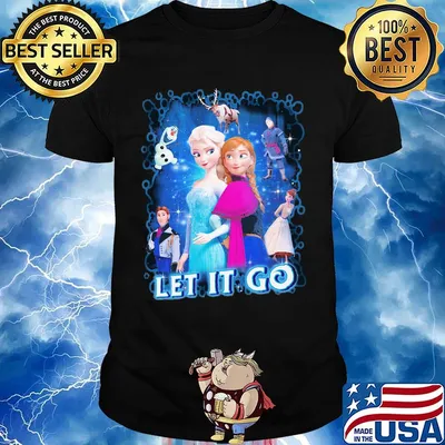 Disney frozen characters let it go shirt