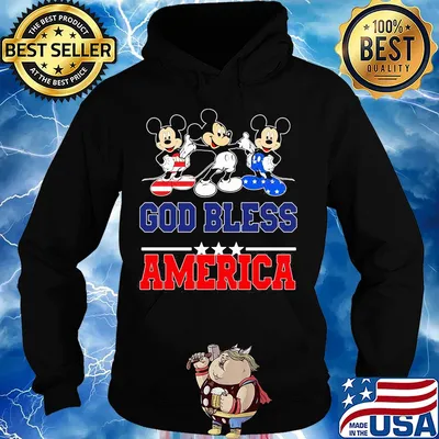 Disney mickey mouse god bless america happy independence day s Hoodie