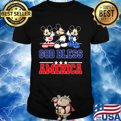 Disney mickey mouse god bless america happy independence day shirt